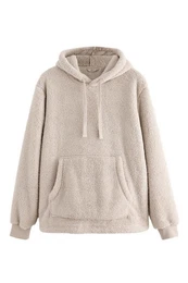 Kapuzenfleecejacke Kapuzensweatshirt mit Teddyfell (1-St)