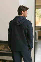 Next Kapuzenfleecejacke mit Borgfutter Dunkelblau/Blau