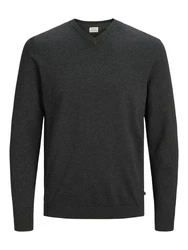 JACK & JONES Pullover Dunkelgrau Melange