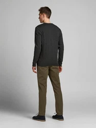 JACK & JONES Pullover Dunkelgrau Melange