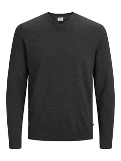 JACK & JONES Pullover Dunkelgrau Melange