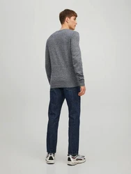 JACK & JONES Pullover Dunkelblau/Grau/Dunkelgrau