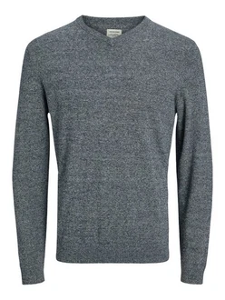 JACK & JONES Pullover Dunkelblau/Grau/Dunkelgrau