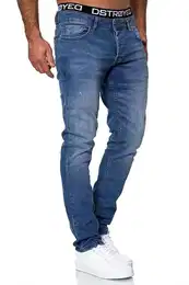 Slim-fit-Jeans Jeans Herren Slim Fit Stretch Jeanshose Designer Hose Anthrazit