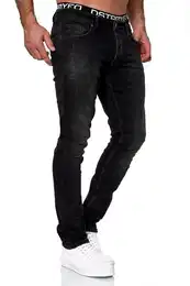 Slim-fit-Jeans Jeans Herren Slim Fit Stretch Jeanshose Designer Hose Anthrazit
