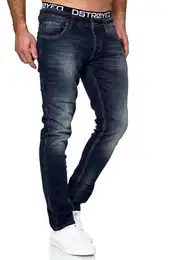 Slim-fit-Jeans Jeans Herren Slim Fit Stretch Jeanshose Designer Hose Anthrazit