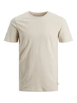 Jack & Jones T-Shirt JJEORGANIC BASIC TEE SS O-NECK (1-tlg) Khaki/Beige/Weiß