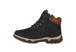 VAN HILL Winterboots Schuhe (841505) Dunkelblau/Schwarz/Hellblau/Blau/Braun