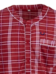 Henry Terre Nachthemd langarm Tartan Muster