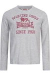 Lonsdale Langarmshirt Auldearn Herren Rot/Dunkelrot/Grau/Gold