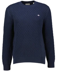 Gant Strickpullover Dunkelblau/Blau/Hellblau