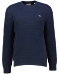 Gant Strickpullover Dunkelblau/Blau/Hellblau