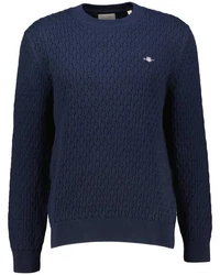 Gant Strickpullover Dunkelblau/Blau/Hellblau