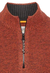 camel active Troyer Strickpullover Orange/Rot/Braun