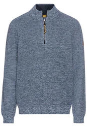 camel active Troyer Strickpullover Dunkelblau/Grau/Blau