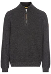 camel active Troyer Strickpullover Dunkelgrau/Grau/Hellgrau