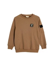 Sweatshirt Rundhalsausschnitt Mit Etikett Detail