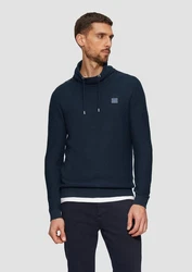 s.Oliver Strickpullover mit Schalkragen Dunkelblau