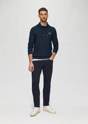 s.Oliver Strickpullover mit Schalkragen Dunkelblau