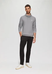 s.Oliver Strickpullover mit Schalkragen Grau/Hellgrau