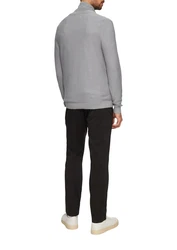 s.Oliver Strickpullover mit Schalkragen Grau/Hellgrau