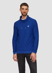 s.Oliver Strickpullover mit Schalkragen Blau/Hellblau/Dunkelblau