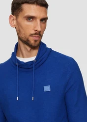 s.Oliver Strickpullover mit Schalkragen Blau/Hellblau/Dunkelblau