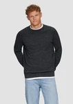 QS Strickpullover aus Melangegarn Dunkelgrau/Dunkelblau/Grau