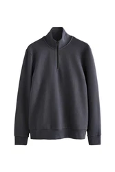 Next Sweatjacke Strukturiert mit Reißverschluss Dunkelgrau/Dunkelblau/Grau/Hellgrau