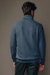 Next Sweatjacke Strukturiert mit Reißverschluss Dunkelgrau/Dunkelblau/Grau/Hellgrau