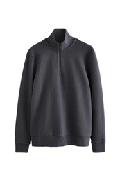 Sweatjacke Struktierte Sweatshirtjacke mit Reiverschluss (1-tlg)