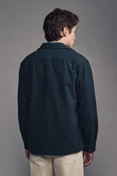 Next Blusenjacke Hemdjacke mit zwei Taschen Hellblau/Dunkelblau/Blau
