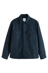 Next Blusenjacke Hemdjacke mit zwei Taschen Hellblau/Dunkelblau/Blau