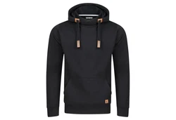 riverso Herren Kapuzenpullover RIVNiklas Regular Fit Hoodie Schwarz/Black
