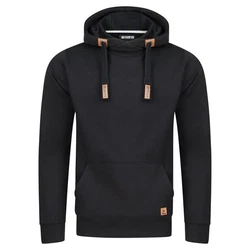 riverso Herren Kapuzenpullover RIVNiklas Regular Fit Hoodie Schwarz/Black