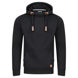 Kapuzenpullover Herren Hoodie RIVNiklas Regular Fit Longsleeve Sweatshirt mit Cross-Over-Kragen und Kngurutasche
