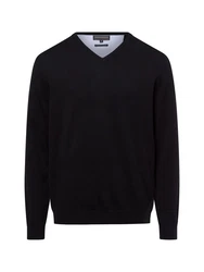 Finshley & Harding Strickpullover Schwarz/Dunkelblau