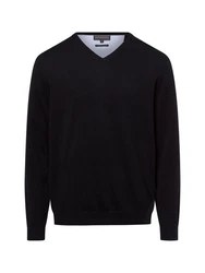 Finshley & Harding Strickpullover Schwarz/Dunkelblau