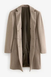 Next Kurzmantel Epsom-Mantel Beige/Braun/Khaki/Grau