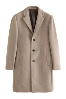 Next Kurzmantel Epsom-Mantel Beige/Braun/Khaki/Grau