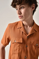 Antioch Blusenshirt Ruggero Orange/Braun/Rot