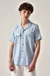 Antioch Blusenshirt Ruggero Blau/Hellblau