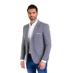 Denim Distriqt Sportliches Herren Slim Fit Jersey Sakko Grau