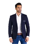 Denim Distriqt Sportliches Herren Slim Fit Jersey Sakko Navy