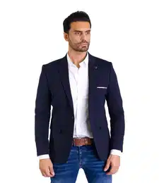 Jerseysakko Sportliches Herren Slim Fit Jersey Sakko Dehnbar