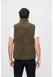 Brandit Steppweste Teddyfleece Vest Men Dunkelgrün/Grün