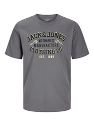 JACK & JONES T-Shirt marine/grau/pastellgrün/weiß