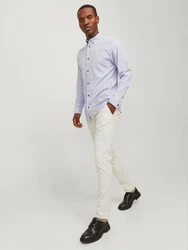 Jack & Jones Chinohose JPSTMarco JJFury Hellblau/Weiß/Blau/Fliederfarben/Gelb