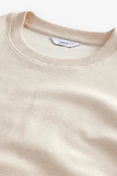Next Langarmshirt mit Rundhalsausschnitt Beige/Khaki/Braun/Orange/Rosa