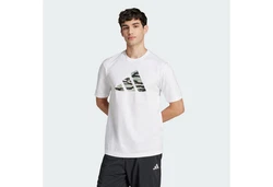 adidas Sportswear T-Shirt CODES CAMO GRAPHIC Weiß/Grau/Beige/Gelb